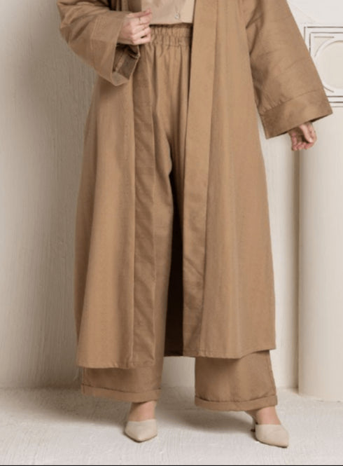Coffee Jacquard Pant - Khotwh